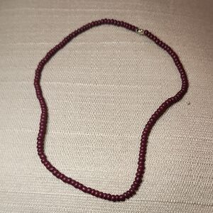 Wine Colored Beaded Choker, Pre-Owned in Excellent Condition